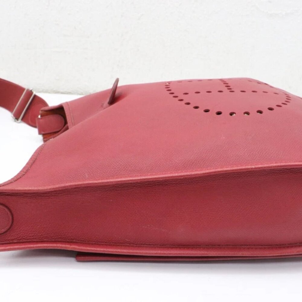Hermes Taurillon Clemence Evelyne III GM Shoulder Bag - Dark Fuchia Pink - Picture 5 of 15